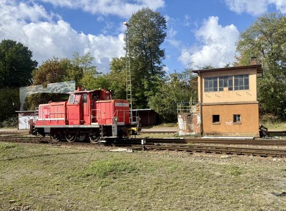V60 und das letzte mechanische Stellwerk des Saarlands in Homburg.