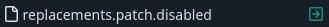 file was renamed to replacements.patch.disabled