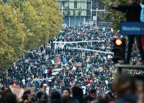 Photo de la manifestation parisienne ce samedi 24 octobre